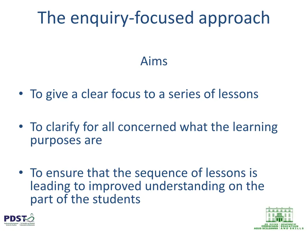 the enquiry focused approach