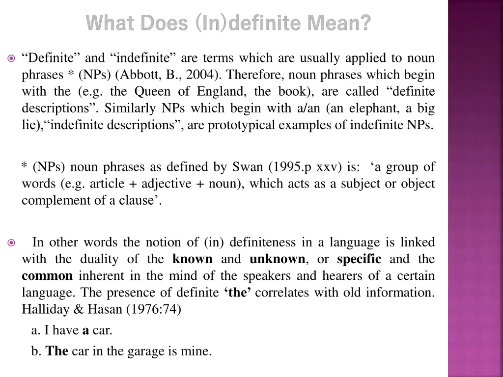 what does in definite mean