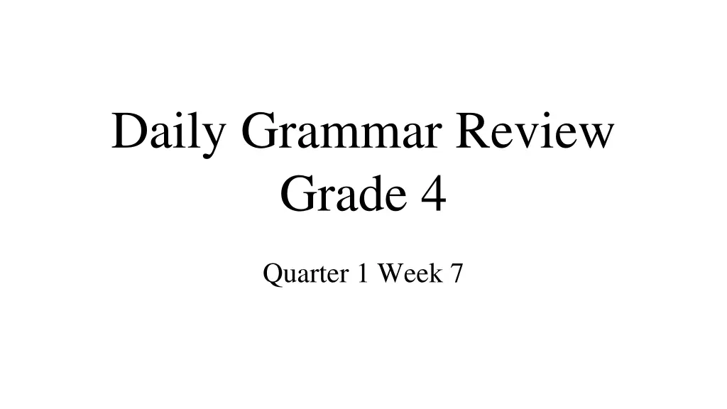 daily grammar review grade 4 6