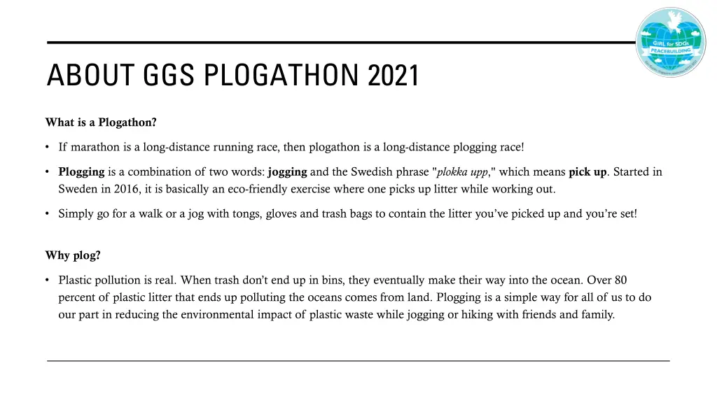 about ggs plogathon 2021