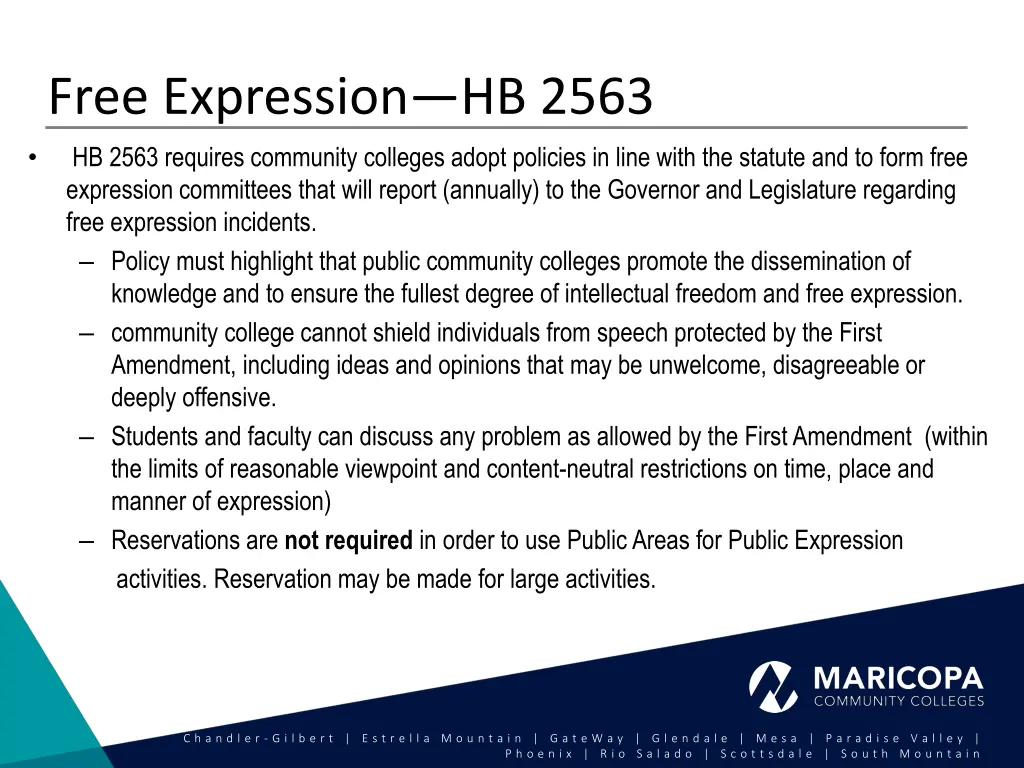 free expression hb 2563 hb 2563 requires