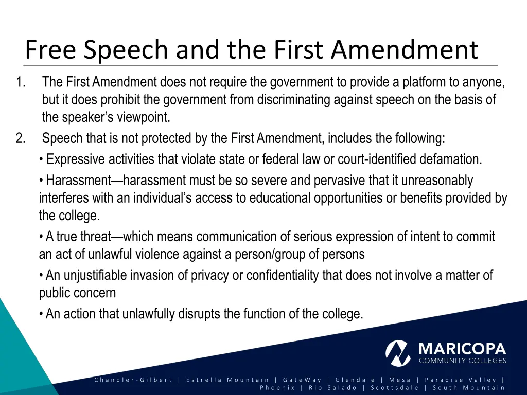 free speech and the first amendment 1 the first