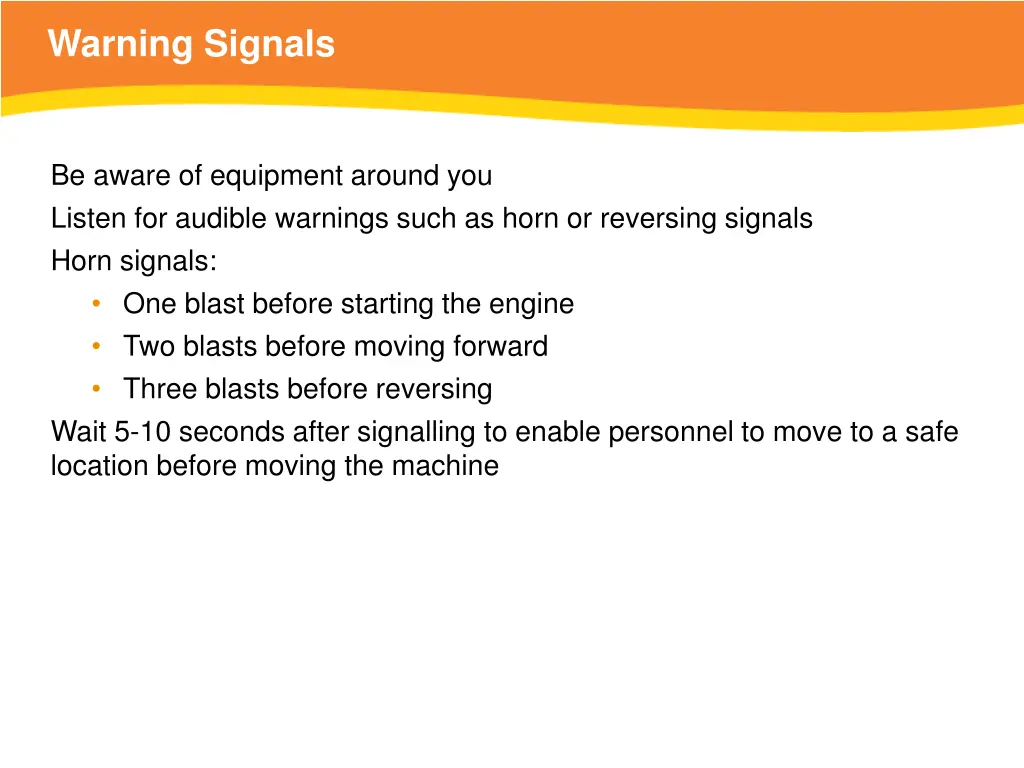 warning signals