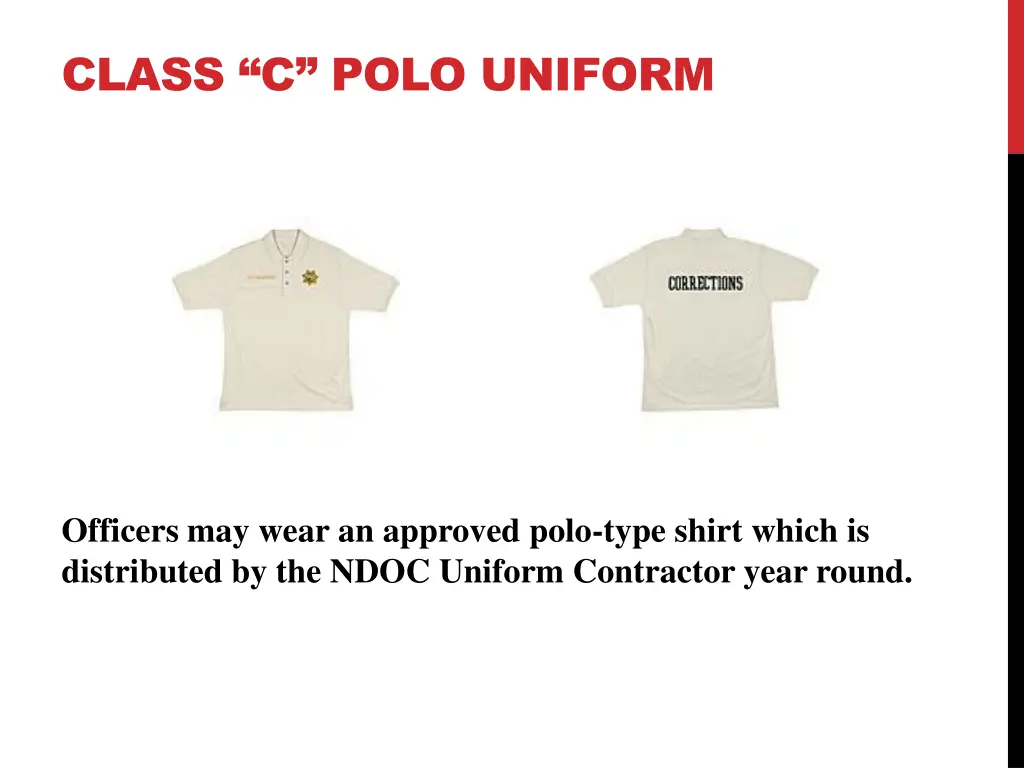 class c polo uniform