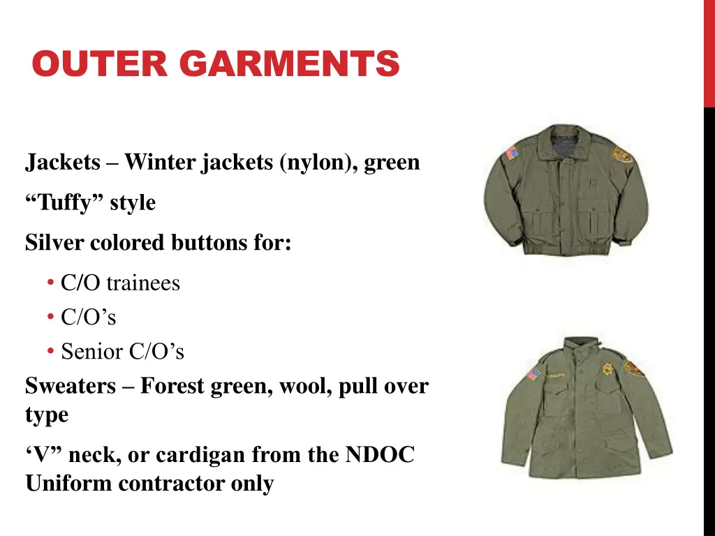 outer garments