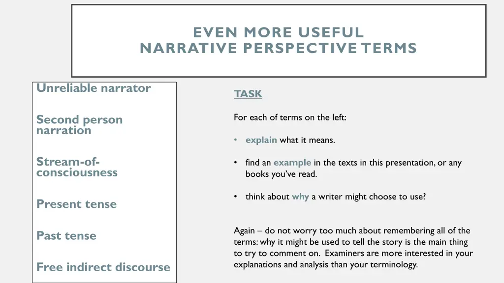 even more useful narrative perspective terms