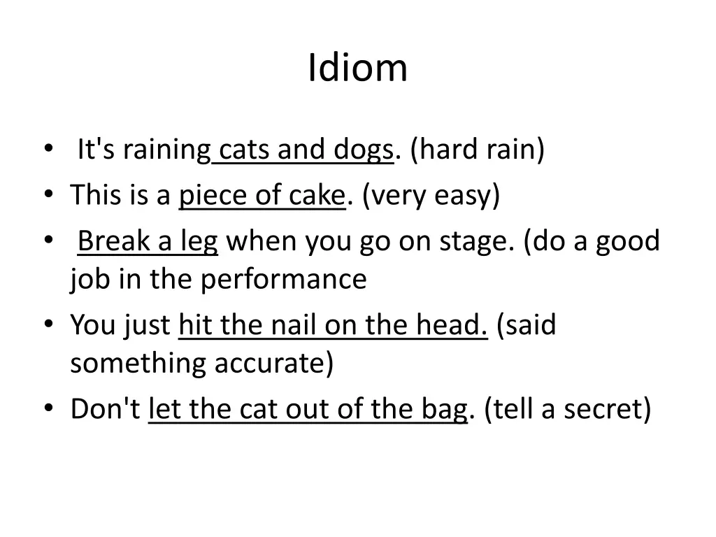 idiom 1