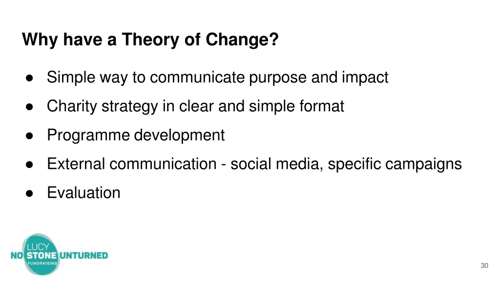 why have a theory of change