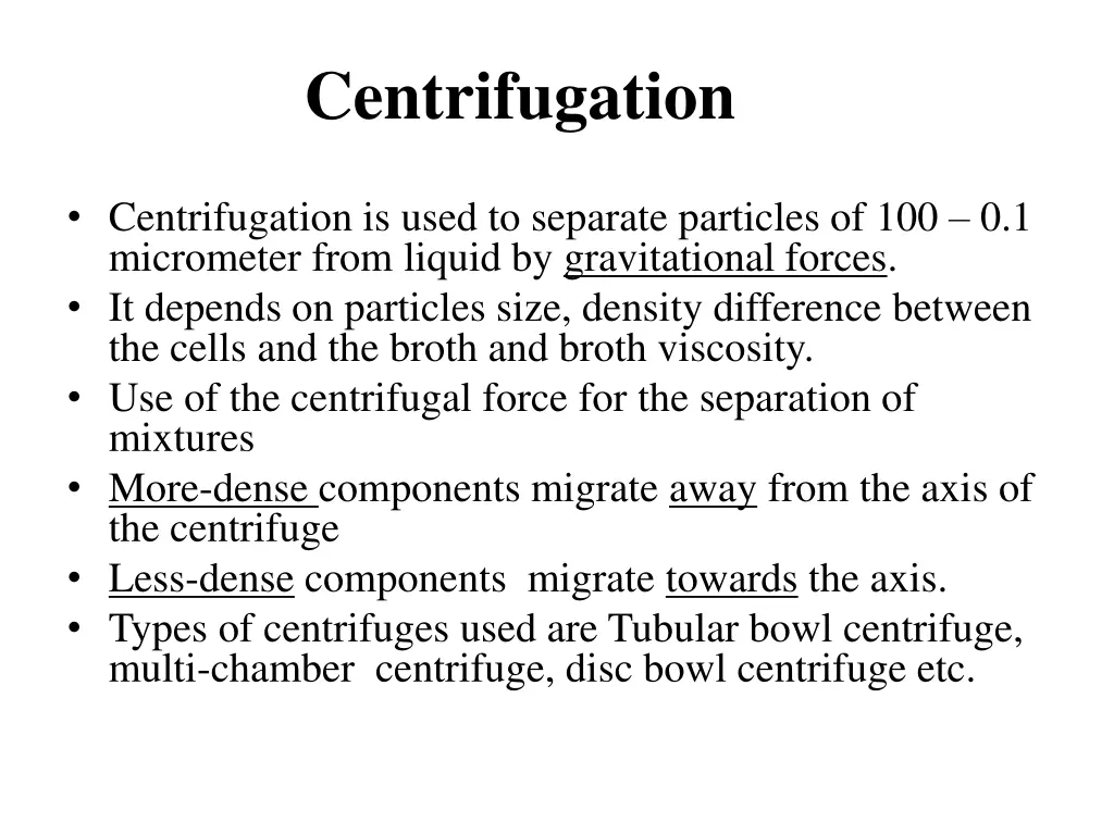 centrifugation