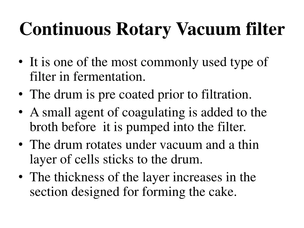 continuous rotary vacuum filter