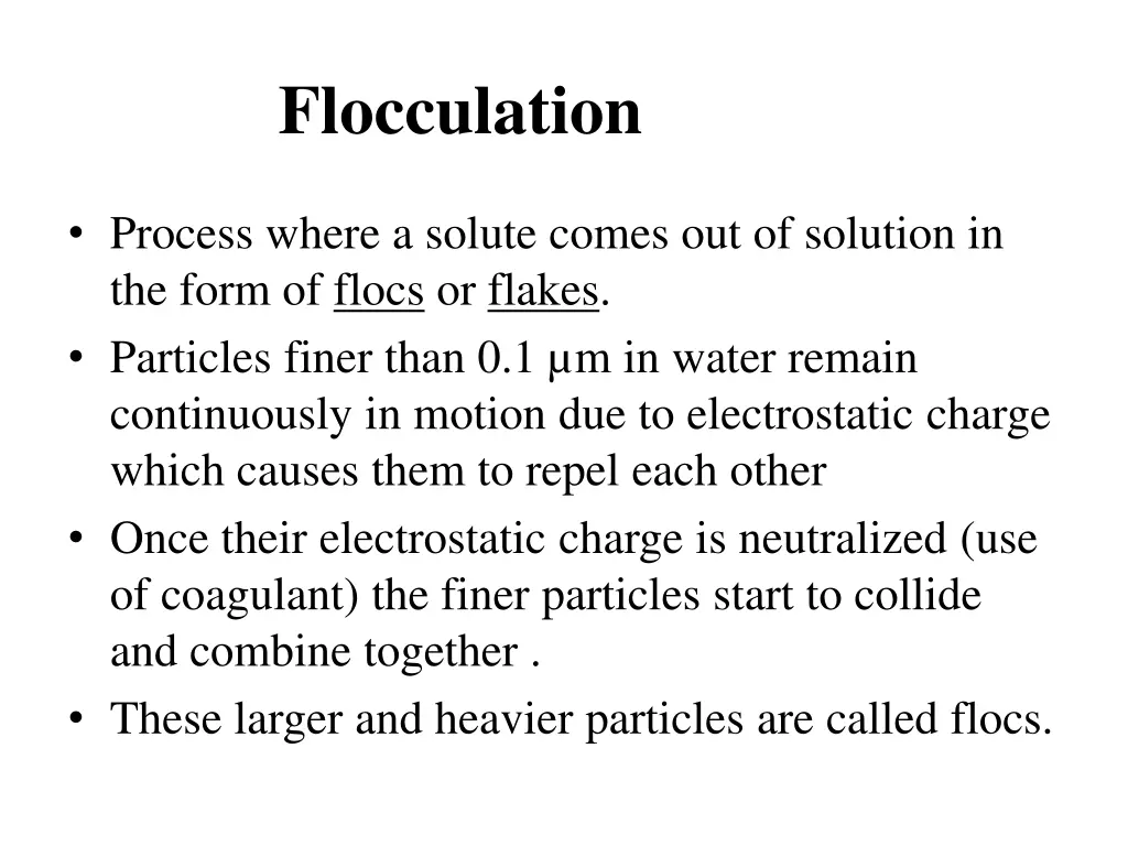 flocculation