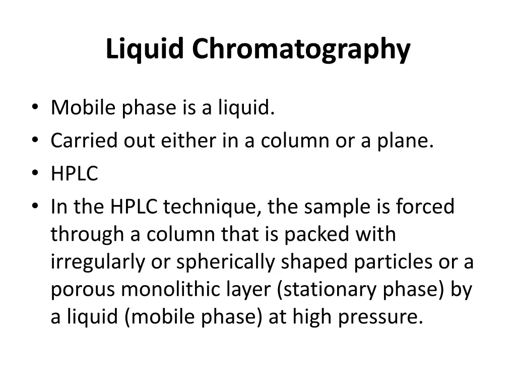 liquid chromatography