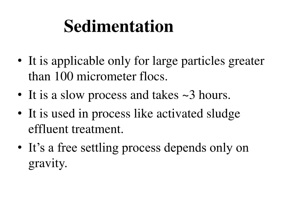 sedimentation