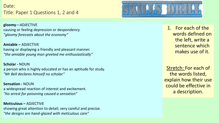 date title paper 1 questions 1 2 and 4