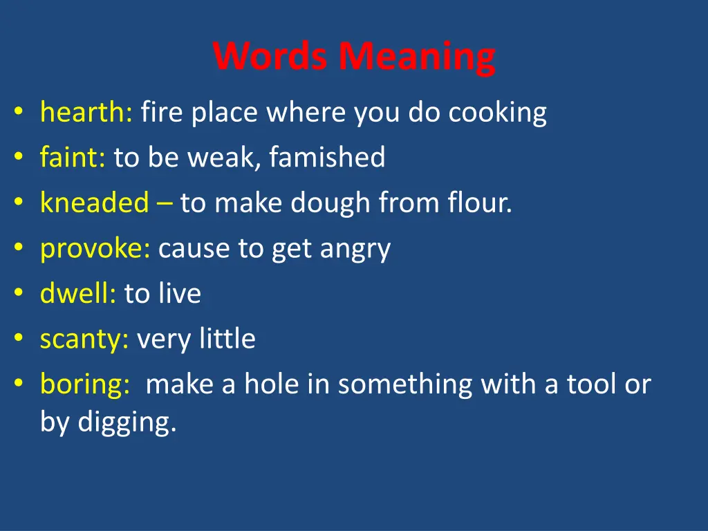 words meaning 1