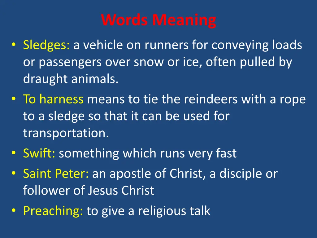 words meaning