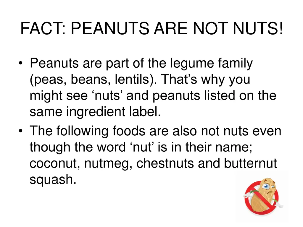 fact peanuts are not nuts