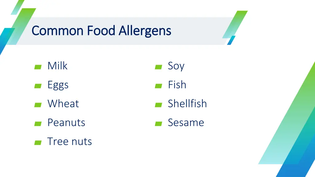 common food allergens common food allergens