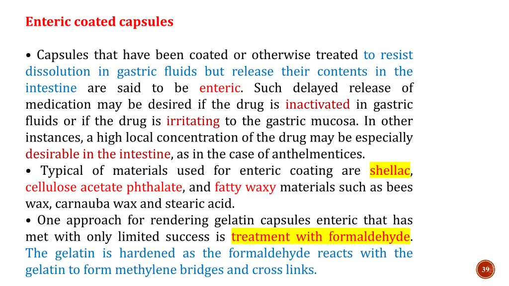 enteric coated capsules