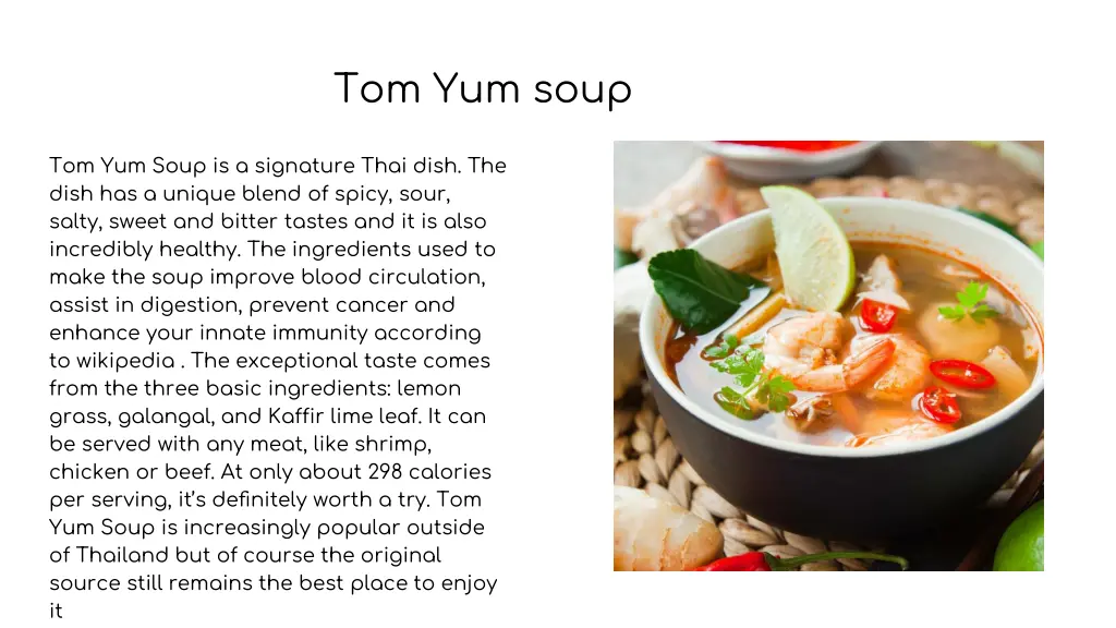 tom yum soup