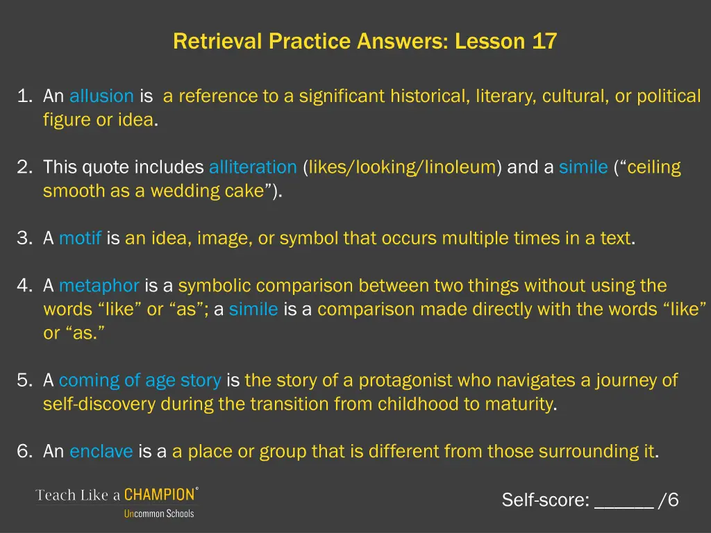 retrieval practice answers lesson 17