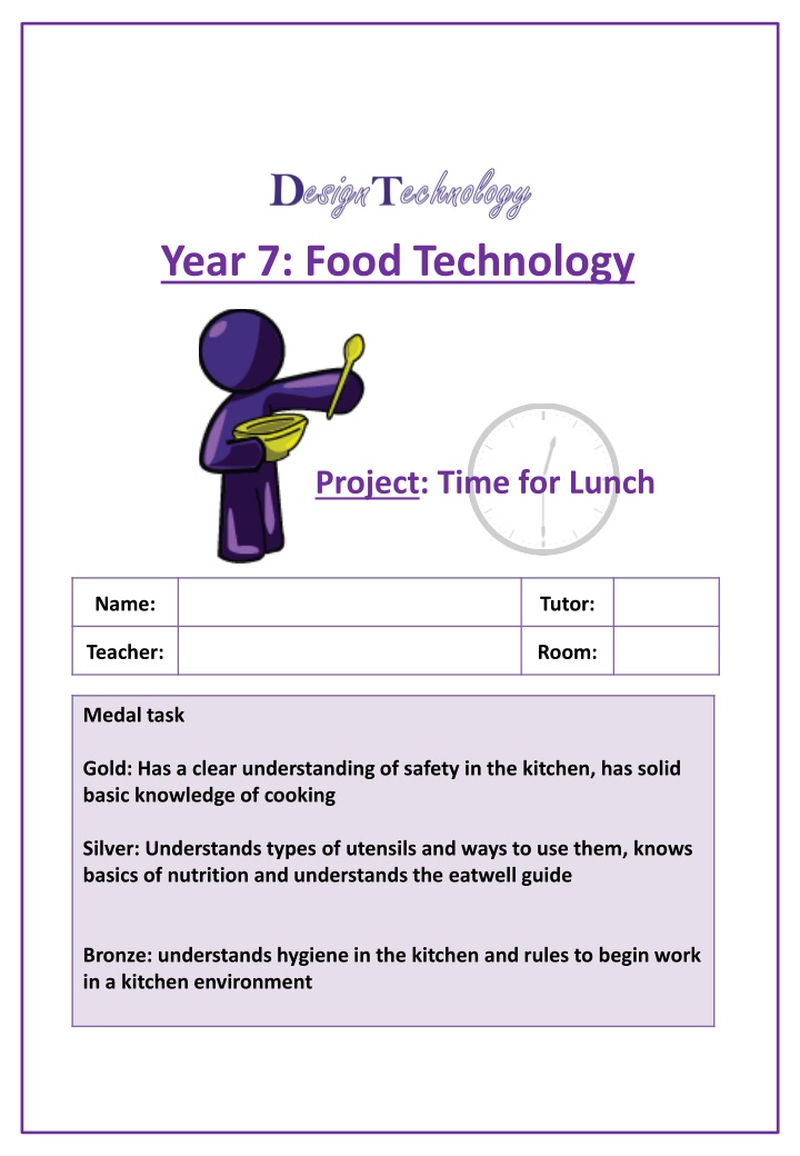 year 7 food technology