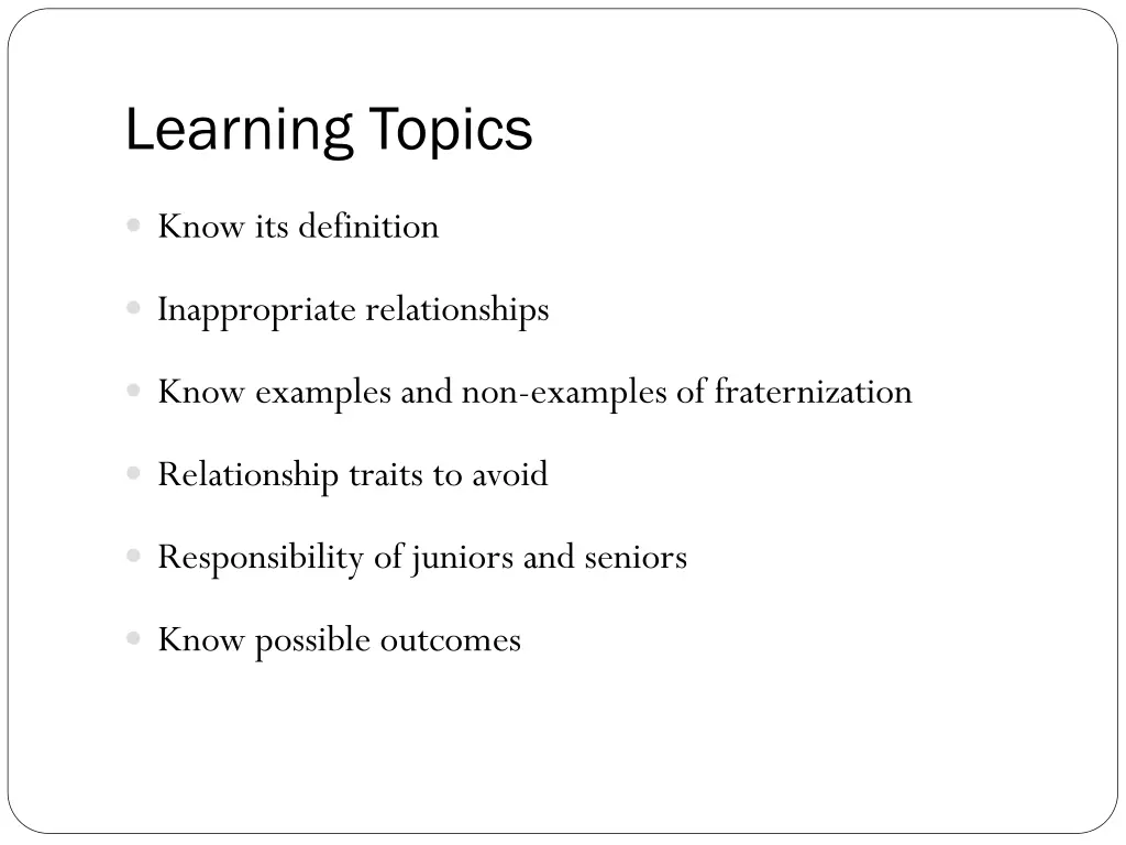 learning topics