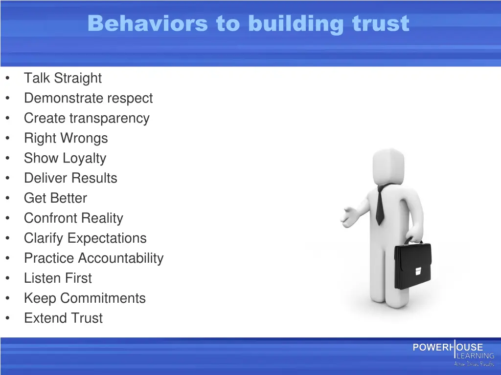 behaviors to building trust