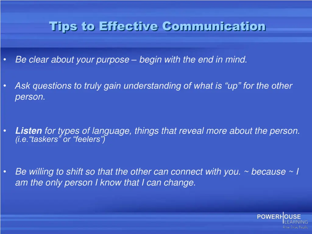 tips to effective communication