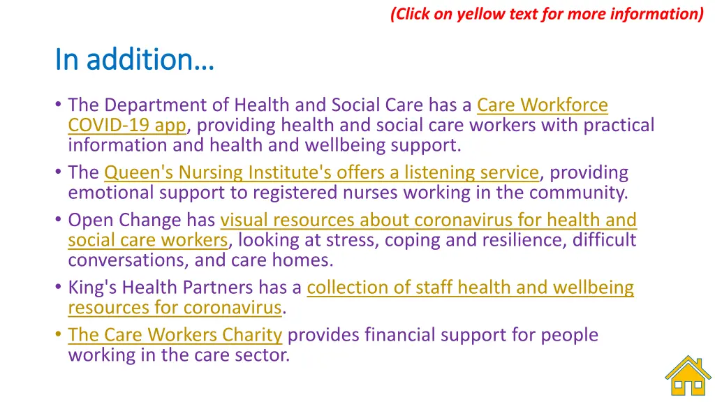 click on yellow text for more information