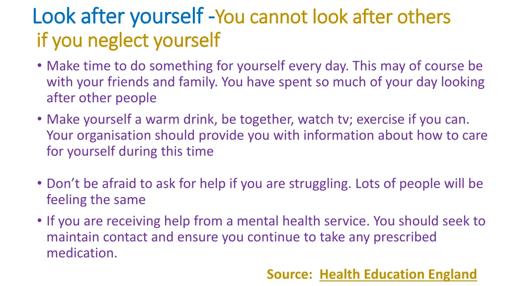 look after yourself look after yourself