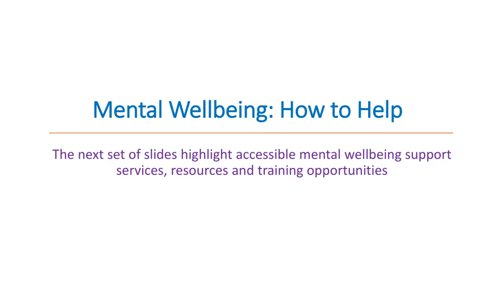 mental wellbeing how to help mental wellbeing