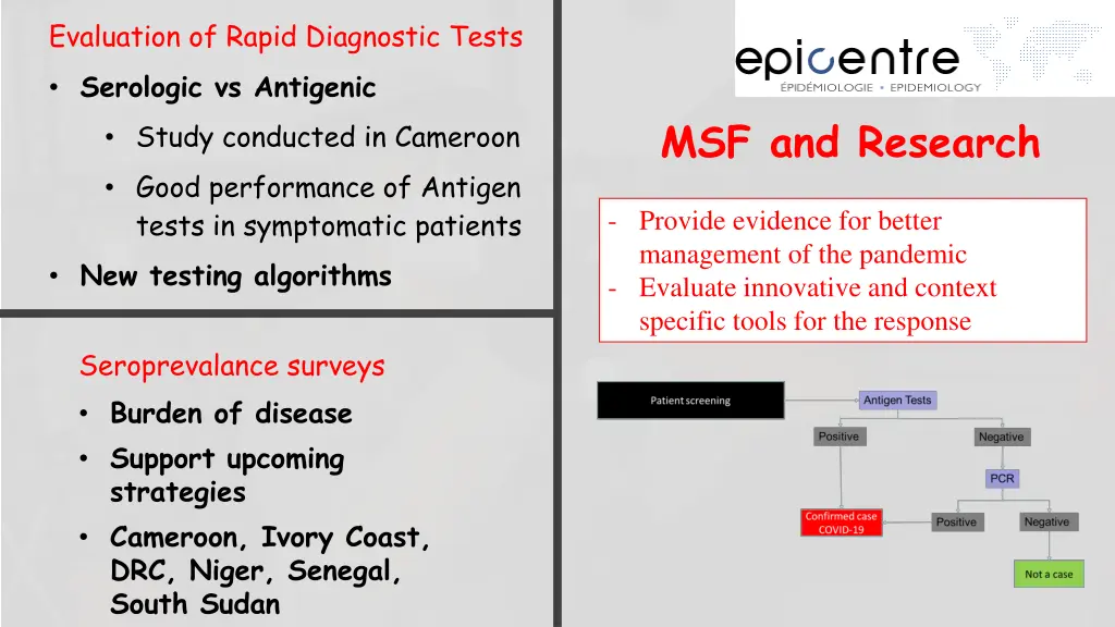 evaluation of rapid diagnostic tests serologic