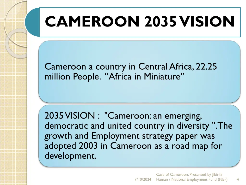 cameroon 2035 vision