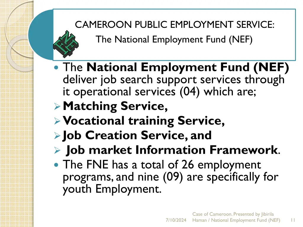 cameroon public employment service the national