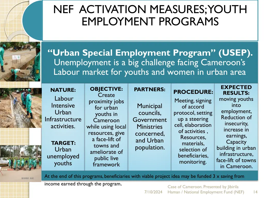 nef activation measures youth employment programs