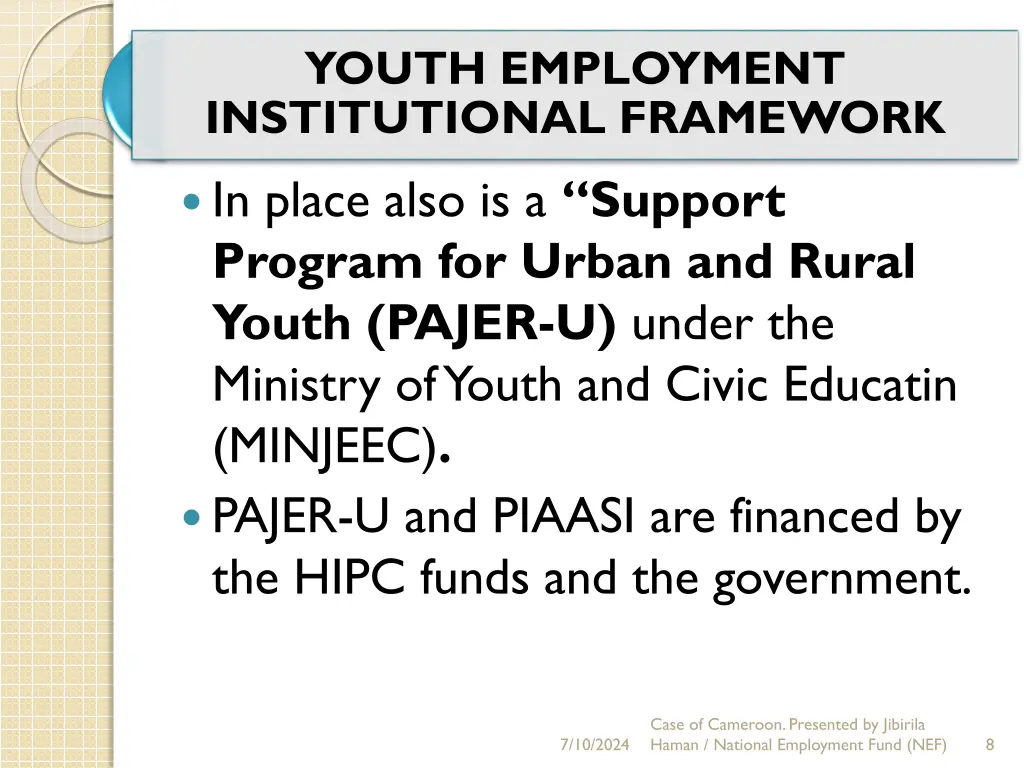 youth employment institutional framework 3