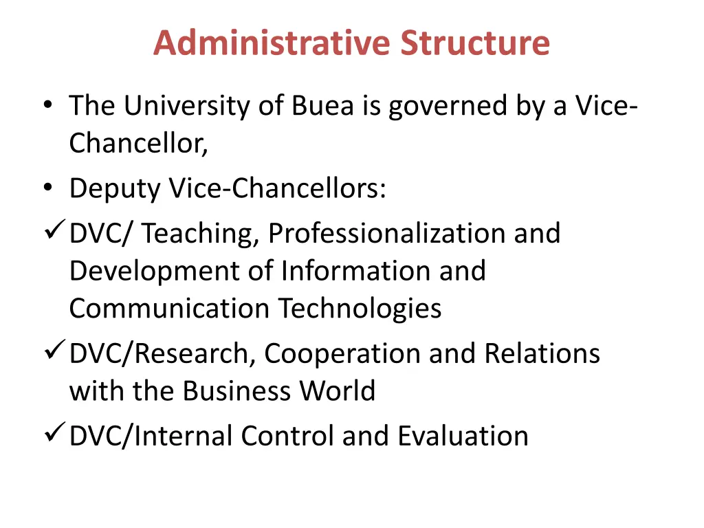 administrative structure