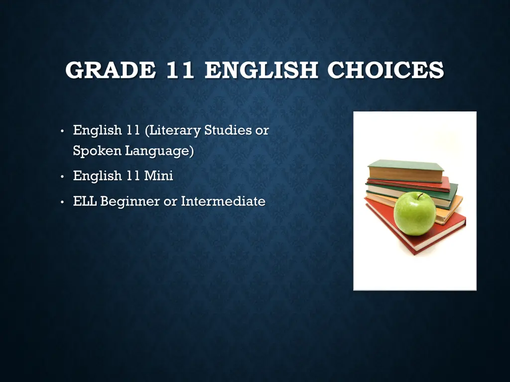 grade 11 english choices