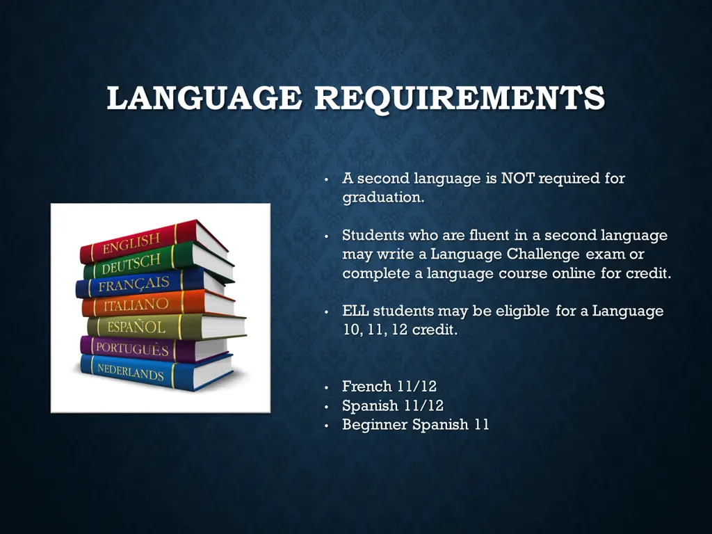 language requirements