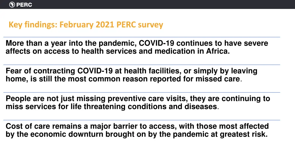 key findings february 2021 perc survey