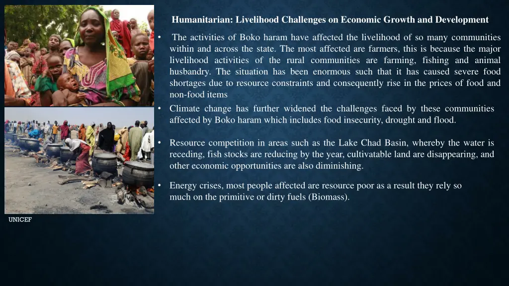 humanitarian livelihood challenges on economic