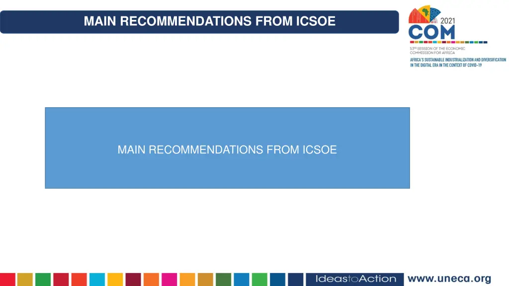 main recommendations from icsoe