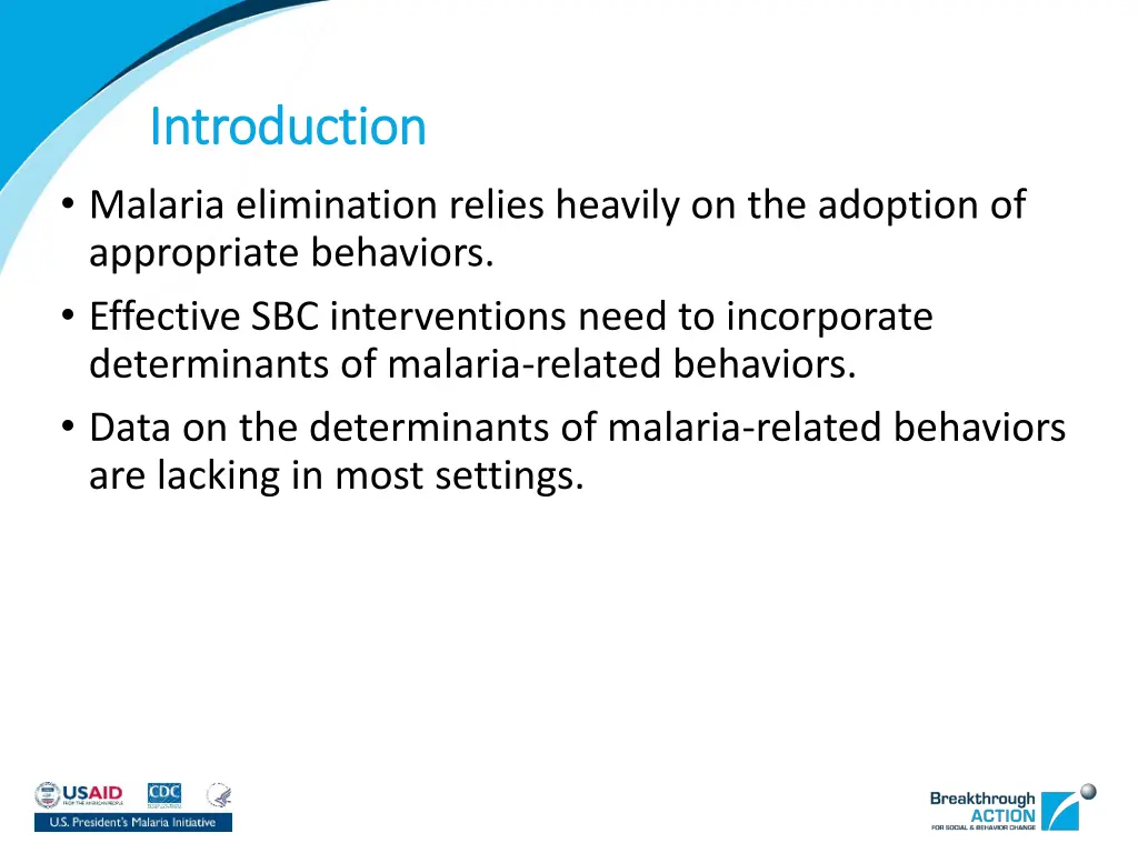 introduction introduction malaria elimination