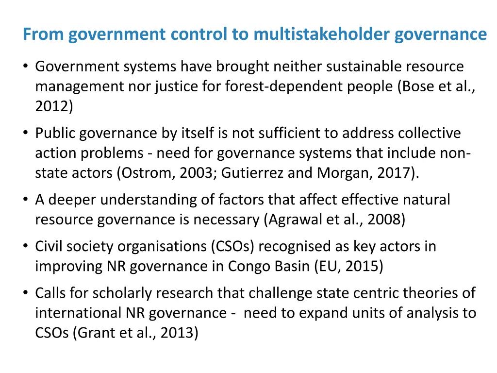 from government control to multistakeholder