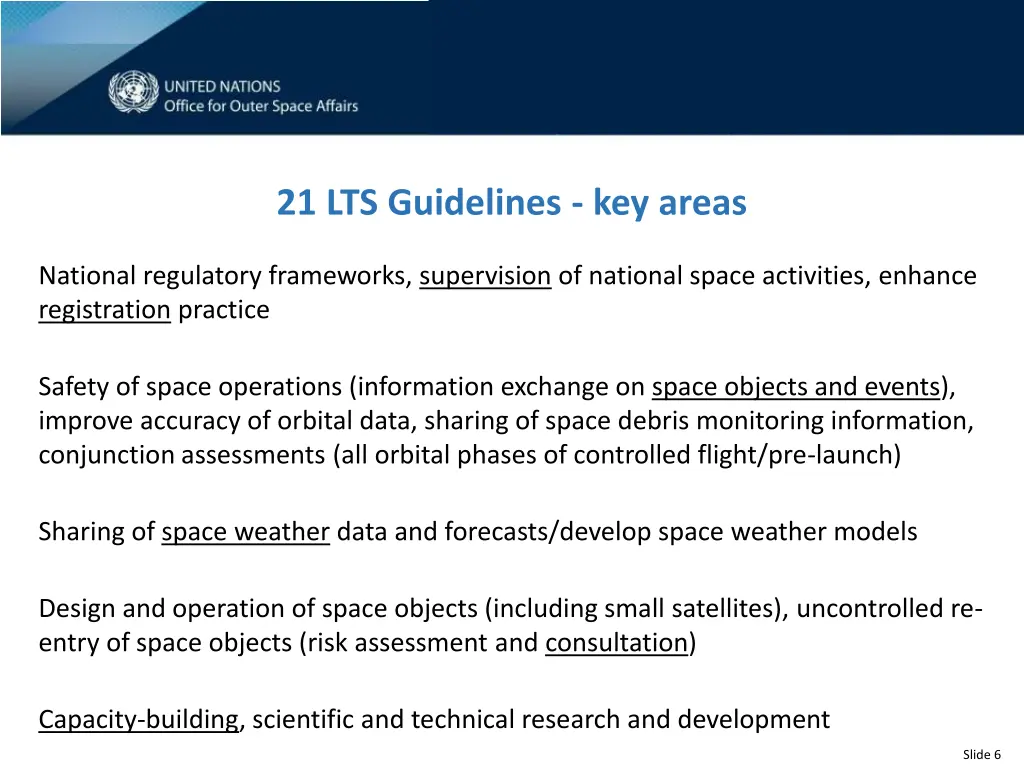 21 lts guidelines key areas