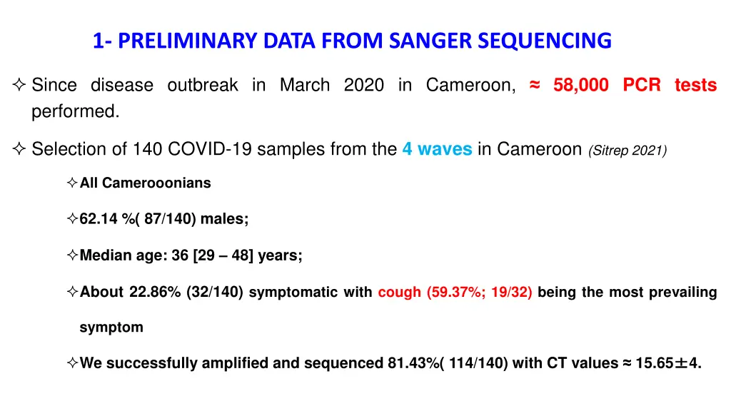 1 preliminary data from sanger sequencing