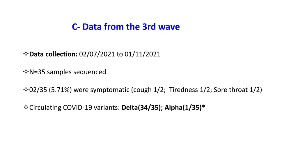 c data from the 3rd wave