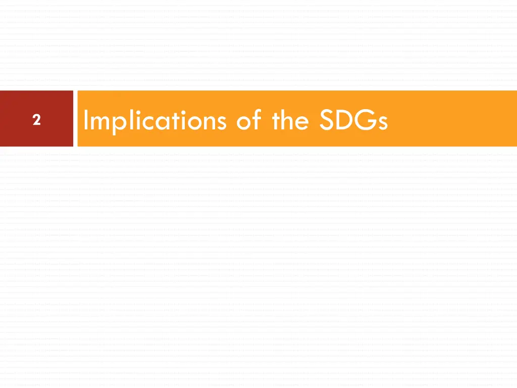 implications of the sdgs