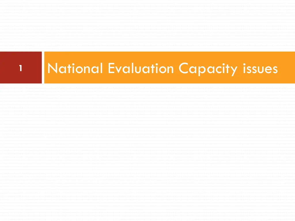 national evaluation capacity issues